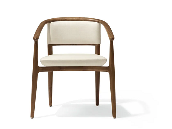 Fauteuil en noyer avec accoudoirs Sinbad GIORGETTI 53430 usine GIORGETTI de l'Italie. Foto №3