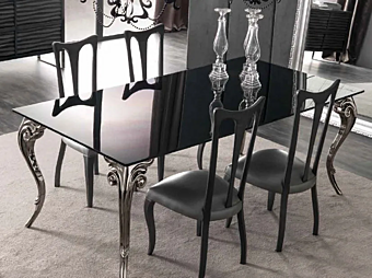 Table rectangulaire en verre laqué Antares CORTEZARI 222-VR3