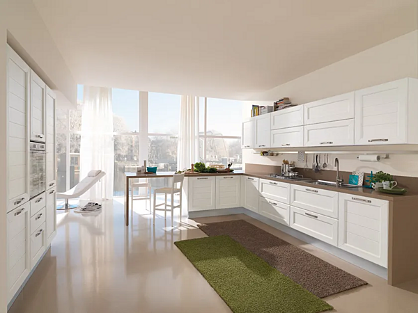 Cuisine en frêne avec poignées Claudia LUBE CUCINE usine LUBE CUCINE de l'Italie. Foto №2