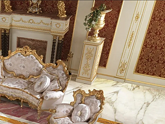 Pédestal en bois Modenese Luxury Interiors 15614 usine MODENESE GASTONE de l'Italie