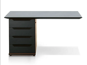 Unité de tiroirs de bureau en cuir tanné I 4 Mariani Paso Doble Unité de tiroirs de bureau en cuir tanné I 4 Mariani Paso Doble usine i 4 Mariani de l'Italie