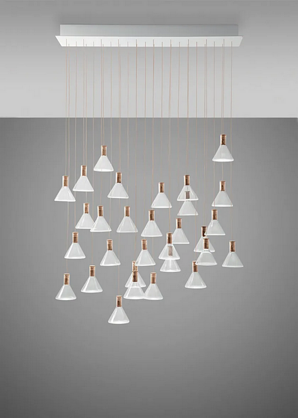 Suspension en verre borosilicate LED Multispot Polair Fabbian usine Fabbian de l'Italie. Foto №5