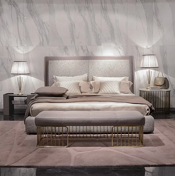 Lit double en tissu rembourré Louisiana FORMITALIA usine FORMITALIA de l'Italie. Foto №4