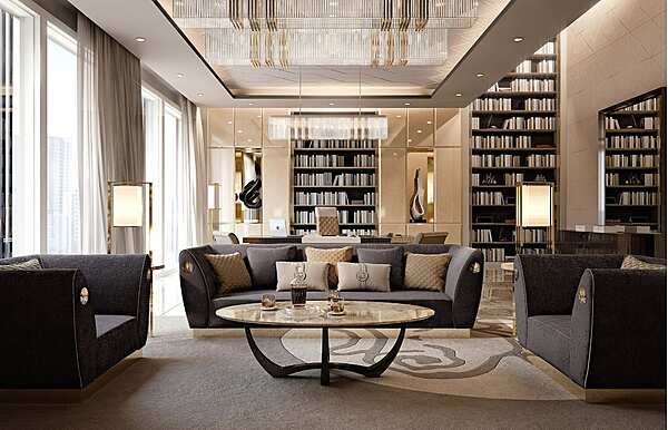 Fauteuil en tissu avec accoudoirs Symphony Bizzotto Italia usine Bizzotto Italia de l'Italie. Foto №6