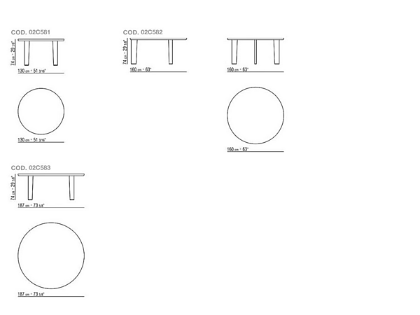 Table à manger ronde en bois Arnold FLEXFORM 02C581, 02C582, 02C583 usine FLEXFORM de l'Italie. Foto №3