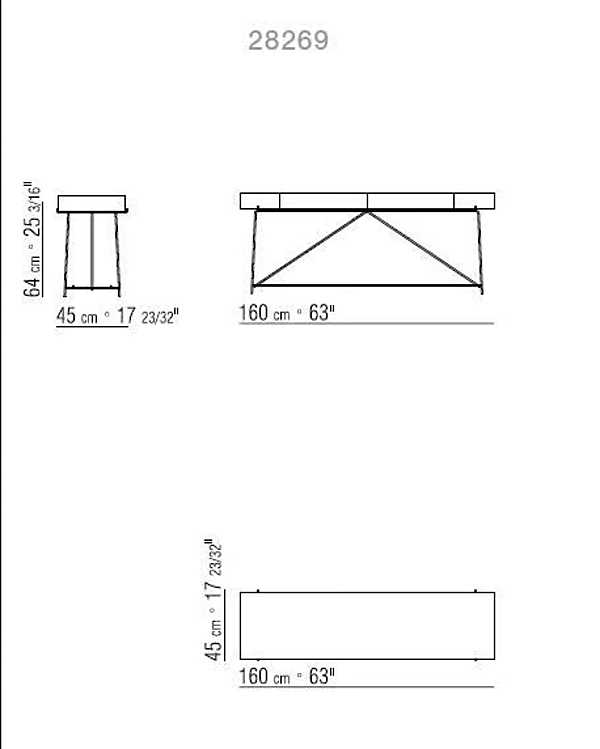 Table console rectangulaire avec tiroirs FLEXFORM Any Day usine FLEXFORM de l'Italie. Foto №5