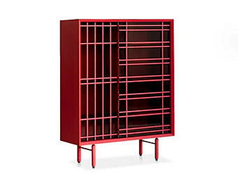 Buffet en bois et verre avec portes coulissantes Potocco SEN 886 MA 886/MA