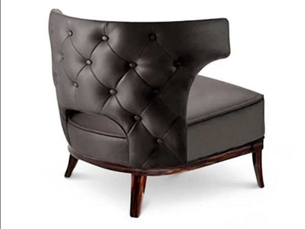 Fauteuil en cuir capitonné avec accoudoirs BRABBU Kansas usine BRABBU de l'Italie. Foto №1