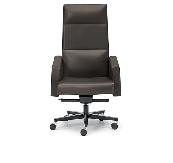 Chaise de direction en cuir avec dossier haut pivotant I 4 Mariani INCA usine i 4 Mariani de l'Italie. Foto №2
