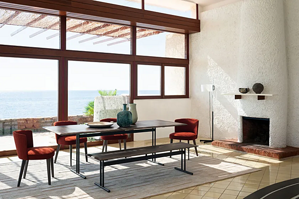 Banc en frêne et métal GRAPHIC 955 O Potocco 955/O usine POTOCCO de l'Italie. Foto №5