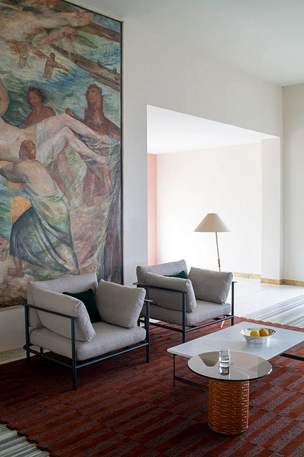 Fauteuil en cuir avec accoudoirs Elodie 908 PL Potocco 908/PL usine POTOCCO de l'Italie. Foto №2