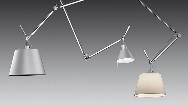 Lampe suspendue pivotante dimmable en aluminium Artemide Tolomeo Decentrata 0629000A usine Artemide de l'Italie. Foto №2