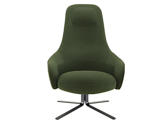 Fauteuil en tissu avec accoudoirs et base à 4 branches LIGNE ROSET MOA 19500105 usine LIGNE ROSET de l'Italie