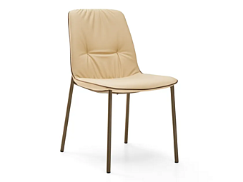 Chaise en cuir rembourrée Lisa Eforma Chaise en cuir rembourrée Lisa Eforma usine Eforma de l'Italie