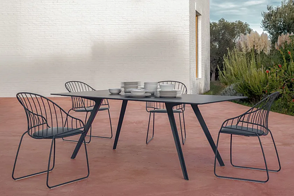 Table de jardin rectangulaire en aluminium Katana 026 TR4 OUT Potocco 026/TR4-OUT usine POTOCCO de l'Italie. Foto №3