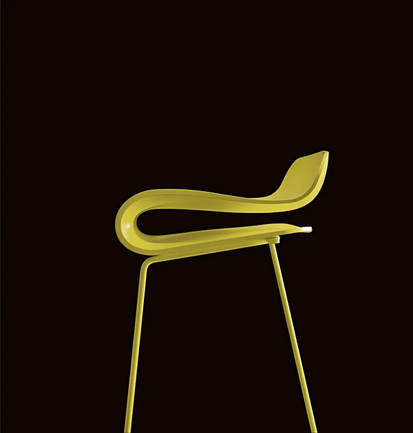 Tabouret en matériau synthétique à base de glissière Kristalia BCN usine Kristalia de l'Italie. Foto №14
