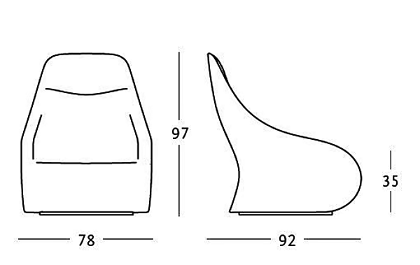 Fauteuil bergère pivotant en tissu ZANOTTA DERBY usine ZANOTTA de l'Italie. Foto №8