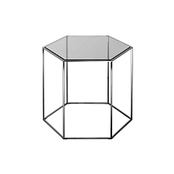 Table basse DESALTO Hexagon Tris - "Metal" sheet top 691