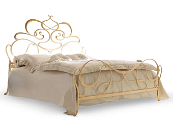 Lit double avec tête de lit rembourrée en tissu Anastasia CORTEZARI Lit double avec tête de lit rembourrée en tissu Anastasia CORTEZARI usine CORTE ZARI de l'Italie