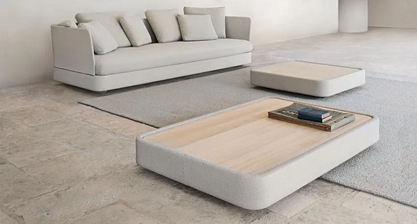Table basse carrée en bois Accoya Cove PAOLA LENTI B25H usine PAOLA LENTI de l'Italie. Foto №2
