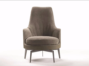 Fauteuil haut en tissu avec dossier rembourré FLEXFORM GUSCIOALTO SOFT usine FLEXFORM de l'Italie