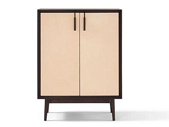 Buffet en bois et cuir avec portes AMURA THEO AM009.474 usine AMURA de l'Italie
