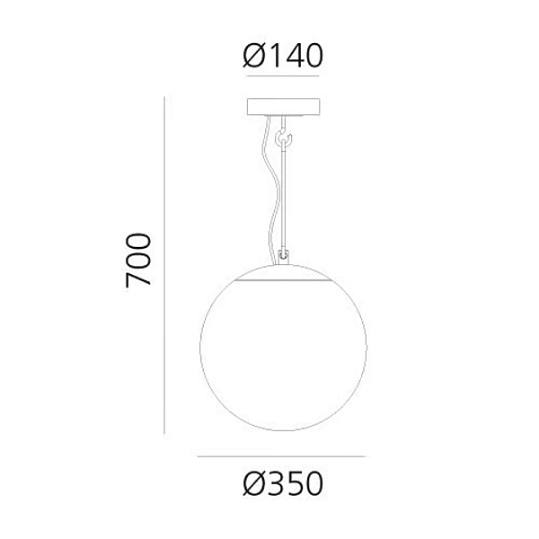 Lampe de plafond en verre soufflé LED Artemide NH 1284010A, 1285010A , 1286010A usine Artemide de l'Italie. Foto №7