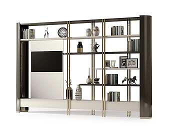 Bibliothèque ouverte avec support TV en bois Ikat Bizzotto Italia