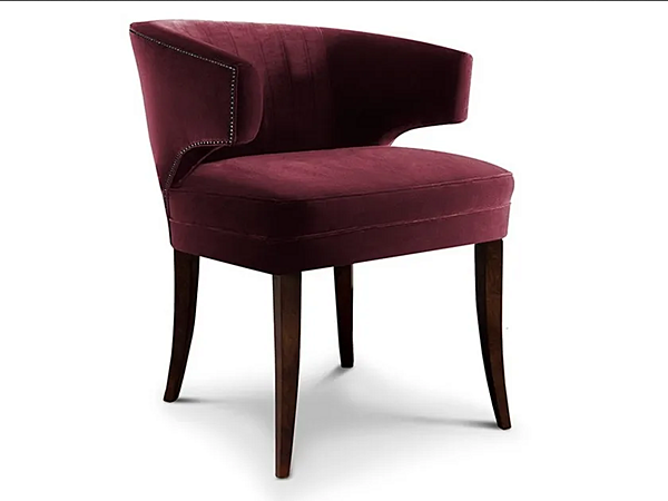 Fauteuil en velours rembourré avec accoudoirs BRABBU IBIS usine BRABBU de l'Italie. Foto №1