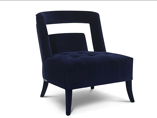Fauteuil en velours rembourré Naj BRABBU usine BRABBU de l'Italie. Foto №2
