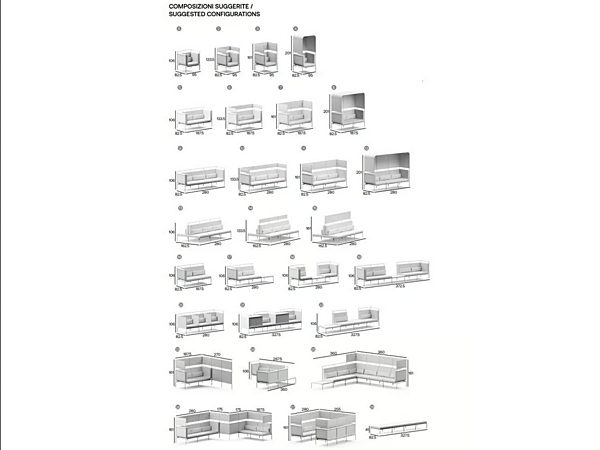 Canapé modulable en tissu avec table basse Passepartout Adrenalina "IMB1076323, IMB1067324, IMB1072979" usine ADRENALINA de l'Italie. Foto №8