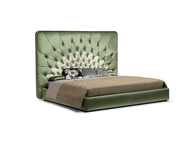 Lit double avec tête de lit capitonnée en tissu OPERA CONTEMPORARY VERTIGO 42800/22 usine OPERA CONTEMPORARY de l'Italie. Foto №2