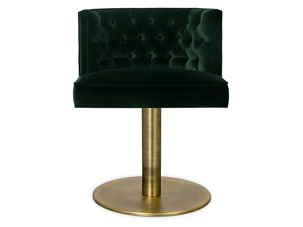 Fauteuil pivotant en velours capitonné avec accoudoirs BRABBU Bourbon II usine BRABBU de l'Italie. Foto №1