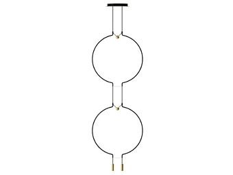 Suspension en métal LED à deux niveaux AXOLIGHT Liaison