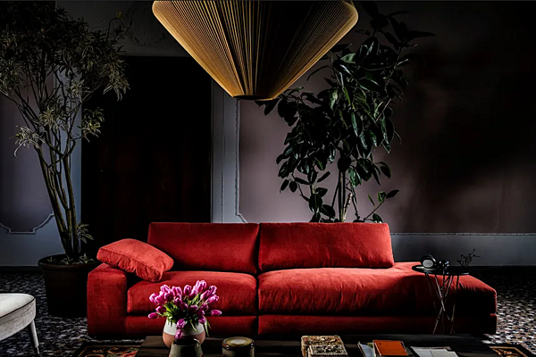 Canapé d'angle modulable en tissu Dante Black Tie usine Black Tie de l'Italie. Foto №3