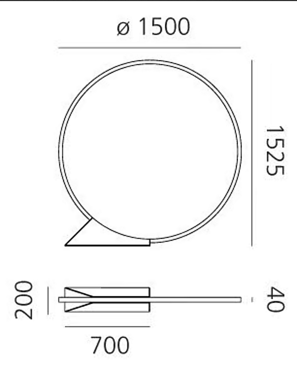 Lampe sur pied en aluminium LED Artemide O T071130, T071030, T071230 usine Artemide de l'Italie. Foto №21