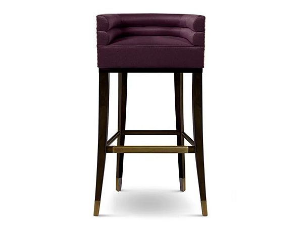 Tabouret rembourré en tissu avec dossier BRABBU MAA usine BRABBU de l'Italie. Foto №1