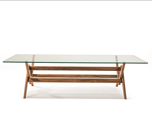 Table en bois et verre Capitol Complex CASSINA 058 usine CASSINA de l'Italie. Foto №1
