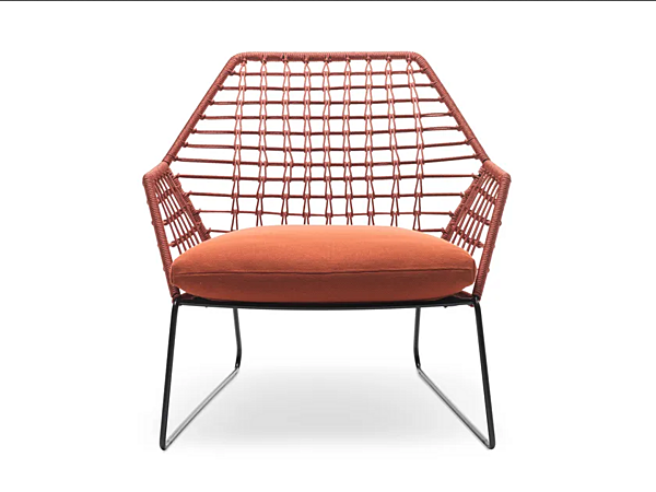 Fauteuil de jardin en tissu technique avec housse amovible et accoudoirs Saba New York Soleil usine SABA de l'Italie. Foto №2