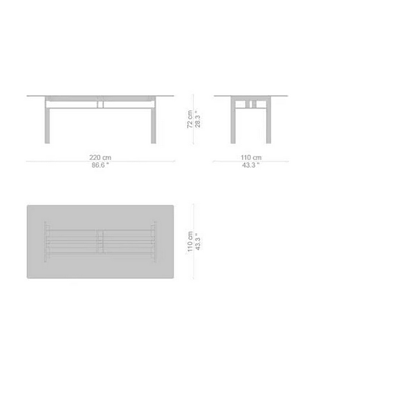 Table rectangulaire en bois Doge CASSINA usine CASSINA de l'Italie. Foto №15