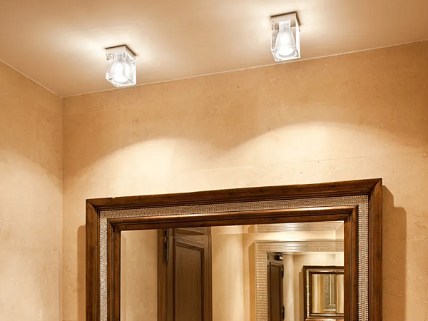 Spotlight de plafond en cristal Cubetto Fabbian usine Fabbian de l'Italie. Foto №4