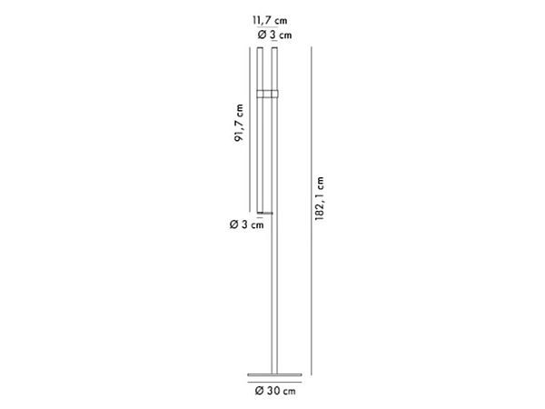 Lampadaire en verre borosilicate et métal LED collection Paralela AXOLIGHT usine Axolight de l'Italie. Foto №6