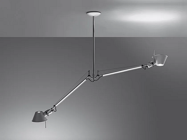 Suspension en aluminium pivotante Artemide Tolomeo Due Bracci A036400 usine Artemide de l'Italie. Foto №1