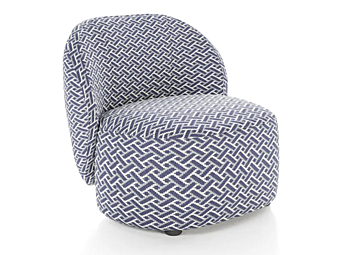 Fauteuil rembourré en tissu invité Liu Jo Living Collection GUE PNO