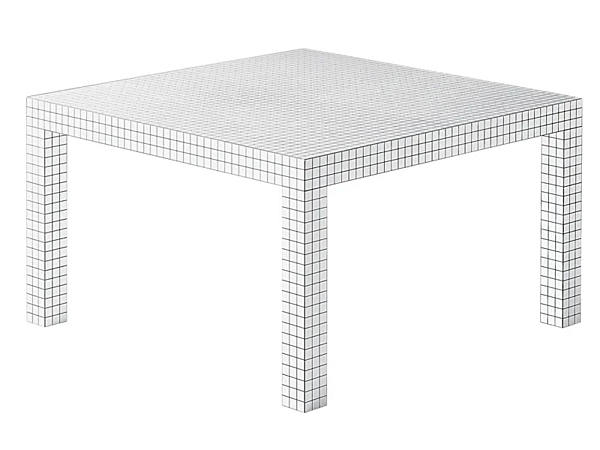 Table carrée en nid d'abeille en matériau innovant ZANOTTA Quaderna 2600 usine ZANOTTA de l'Italie. Foto №4