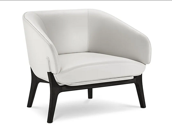 Fauteuil en tissu et cuir avec accoudoirs Savile Row I 4 Mariani usine i 4 Mariani de l'Italie. Foto №5