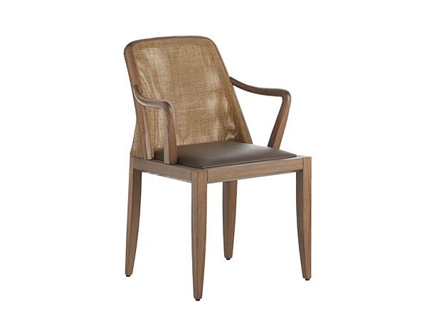 Fauteuil en bois avec accoudoirs Grace 834 P Potocco 834/P usine POTOCCO de l'Italie. Foto №1