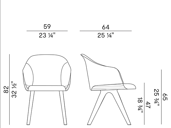 Fauteuil en cuir rembourré avec accoudoirs Potocco LYZ 918 P 918/P usine POTOCCO de l'Italie. Foto №3