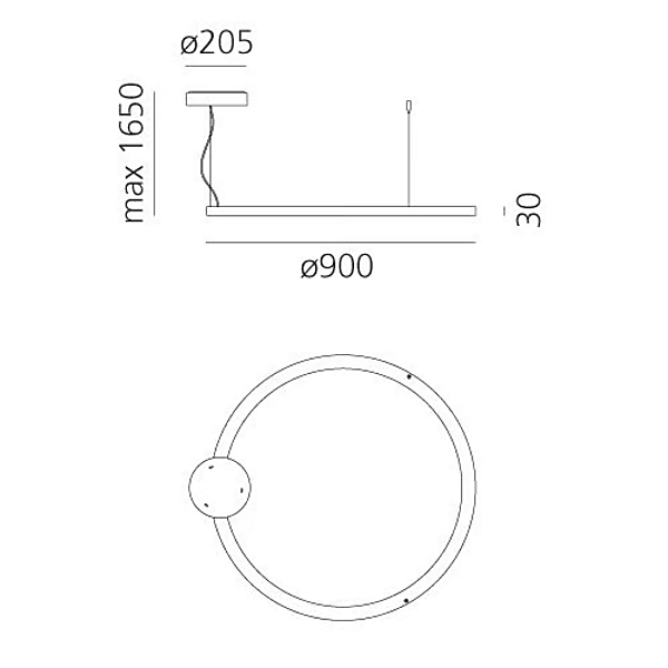 Suspension dimmable en verre Ripple Artemide usine Artemide de l'Italie. Foto №11