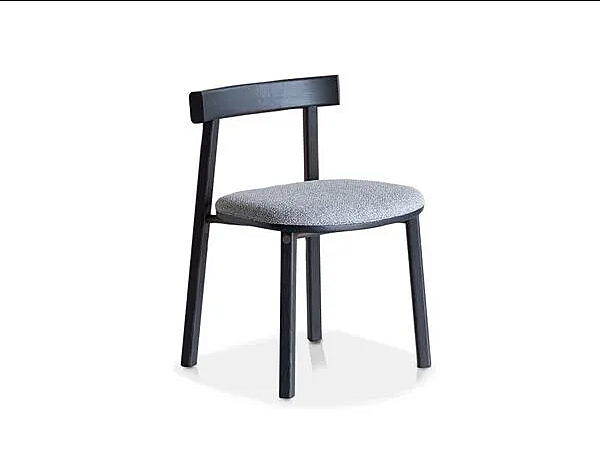 Chaise en frêne avec coussin intégré Potocco Helvetica 868 W 868/W usine POTOCCO de l'Italie. Foto №1